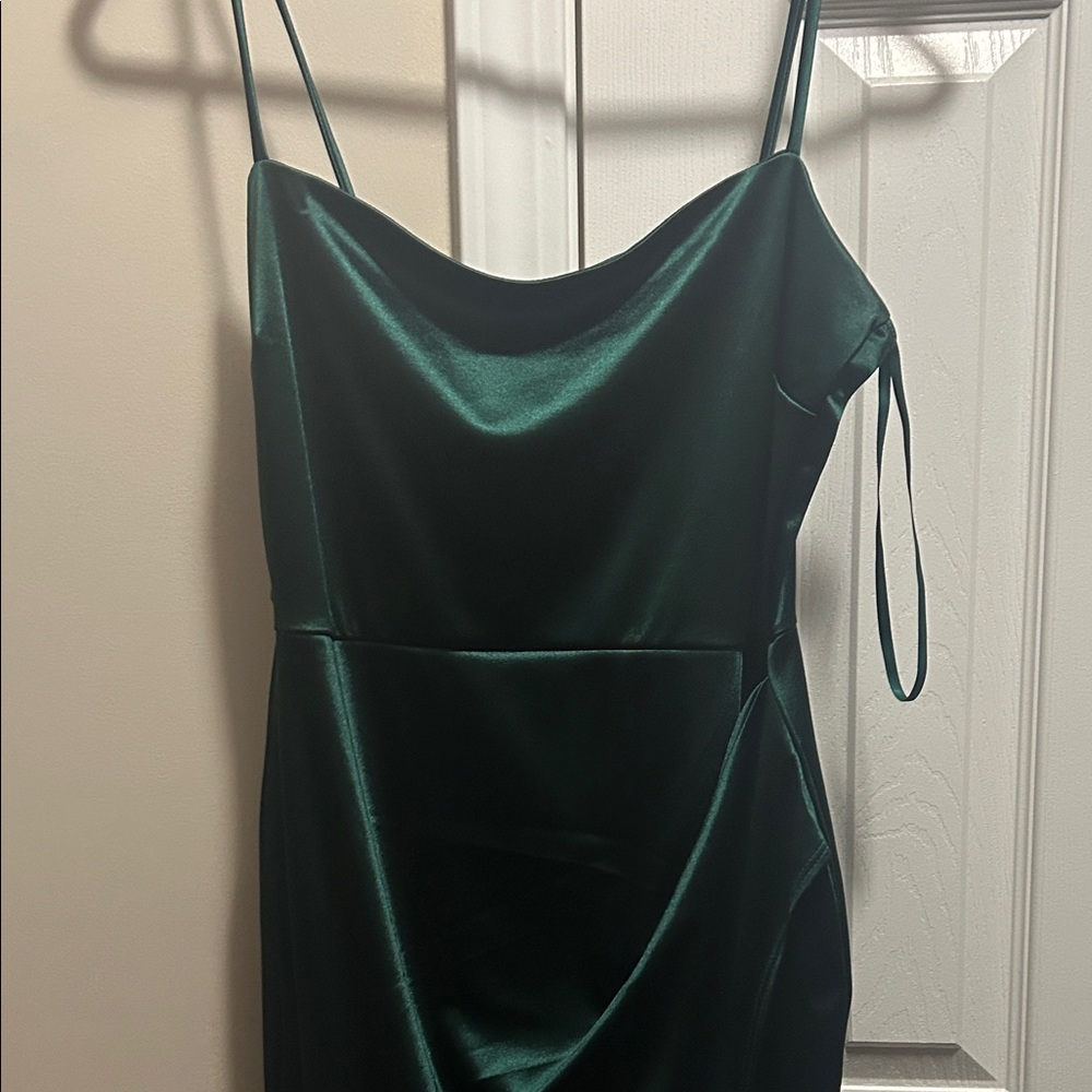Windsor Emerald Green Satin Slip Dress